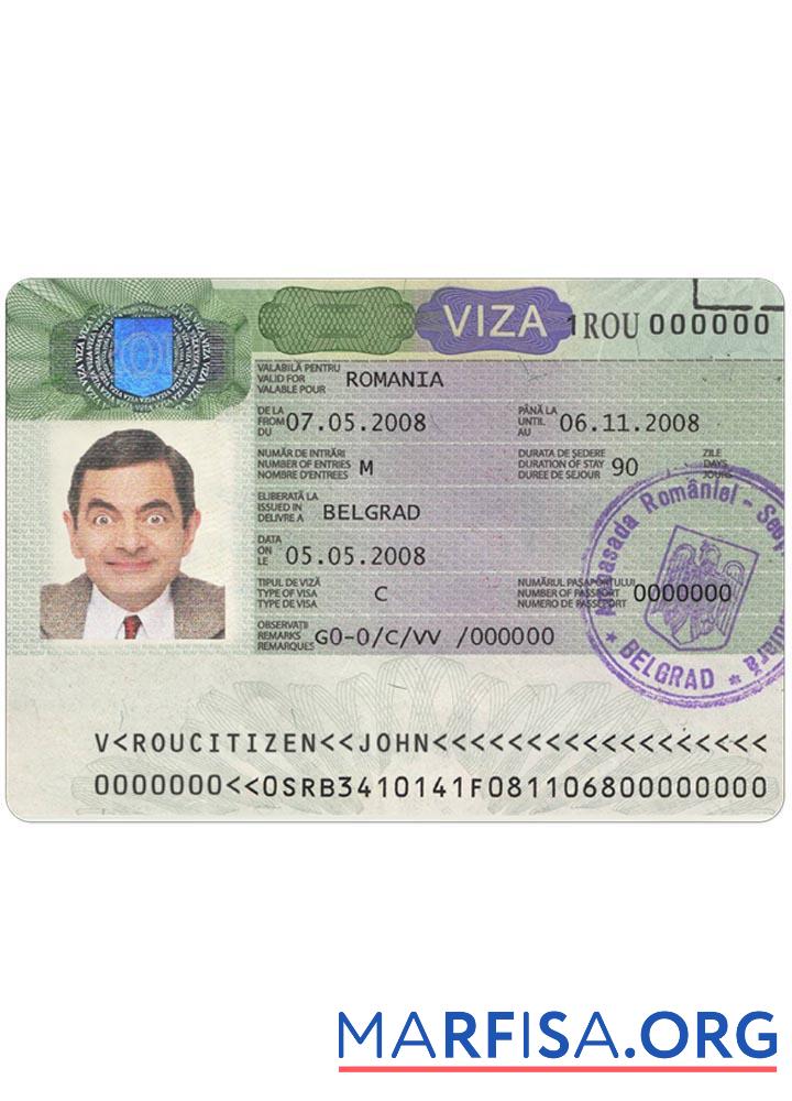 Downloadable Romania visa download for verification